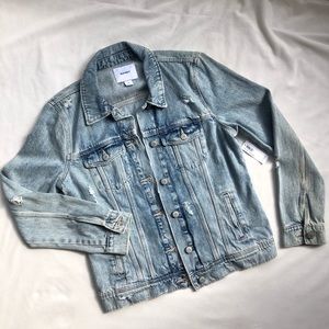 NWT - Lightly distressed Old Navy denim jacket